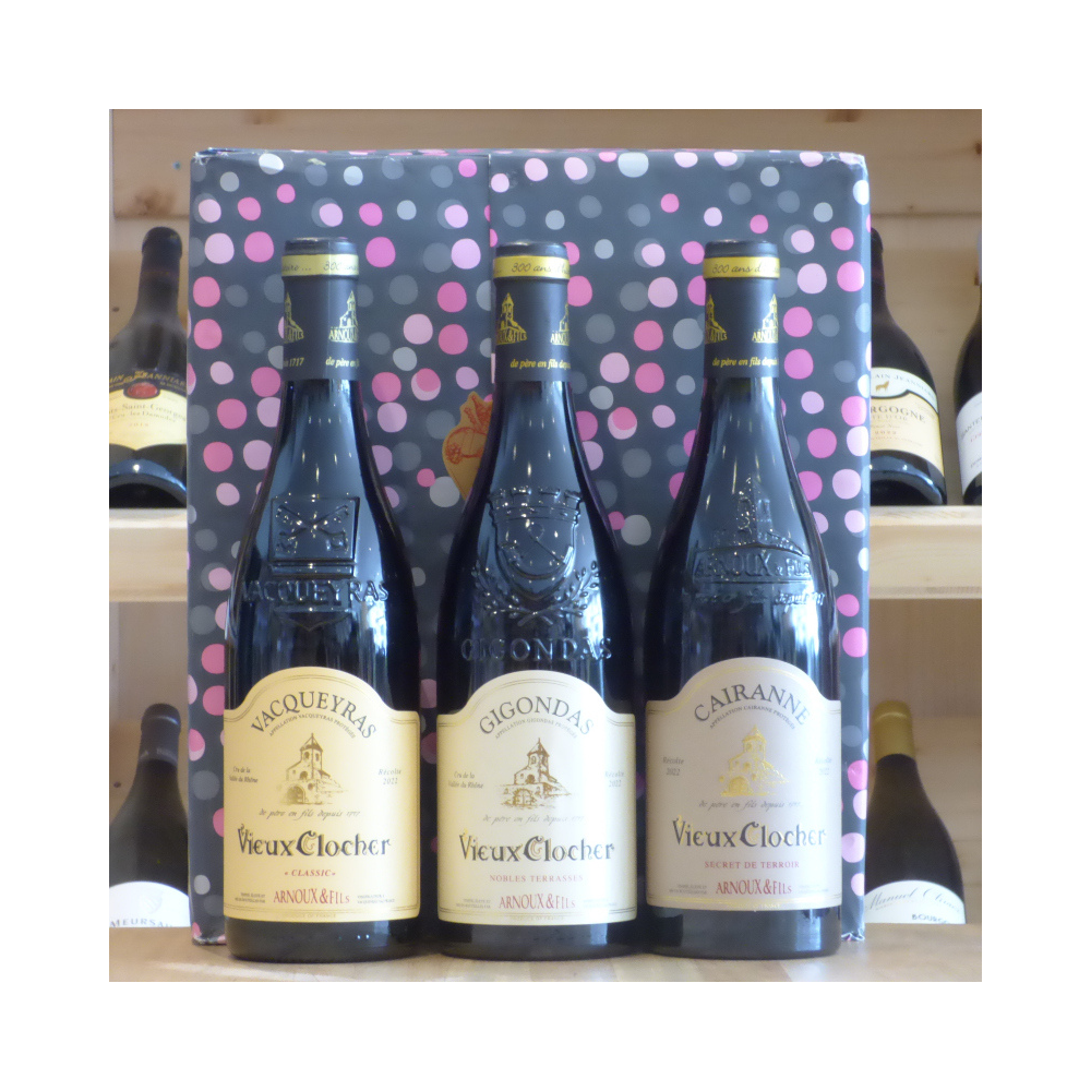 Coffret Trio Vallée du Rhône Arnoux et Fils