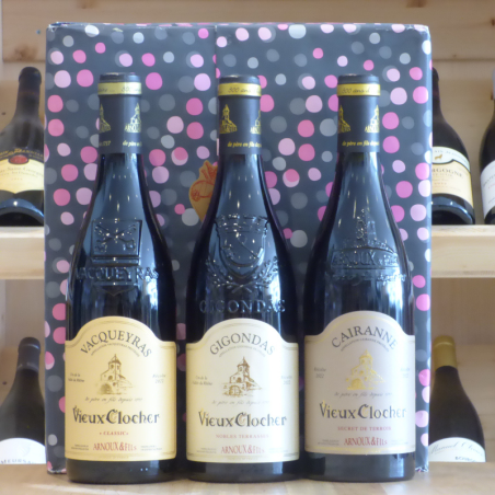 Coffret Trio Vallée du Rhône Arnoux et Fils