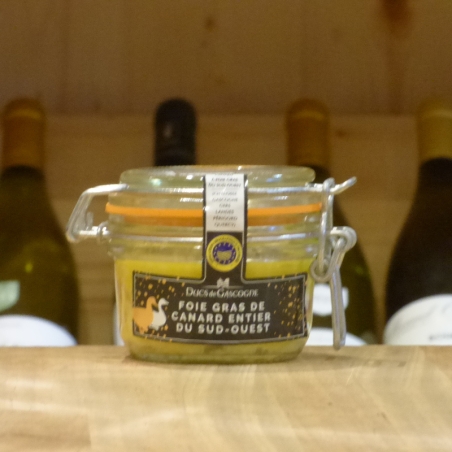 Foie gras de canard entier du Sud-Ouest 125 g.