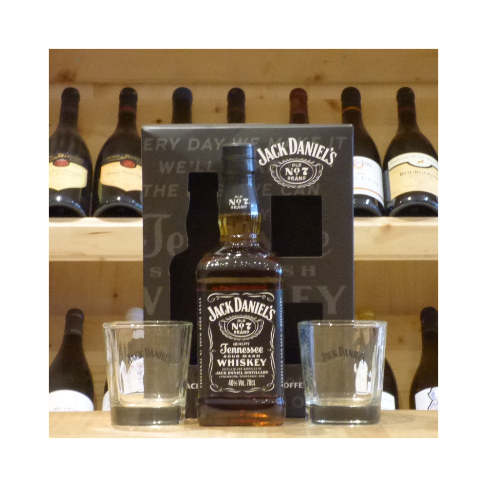 Coffret Jack Daniel's Old N°7 + 2  verres