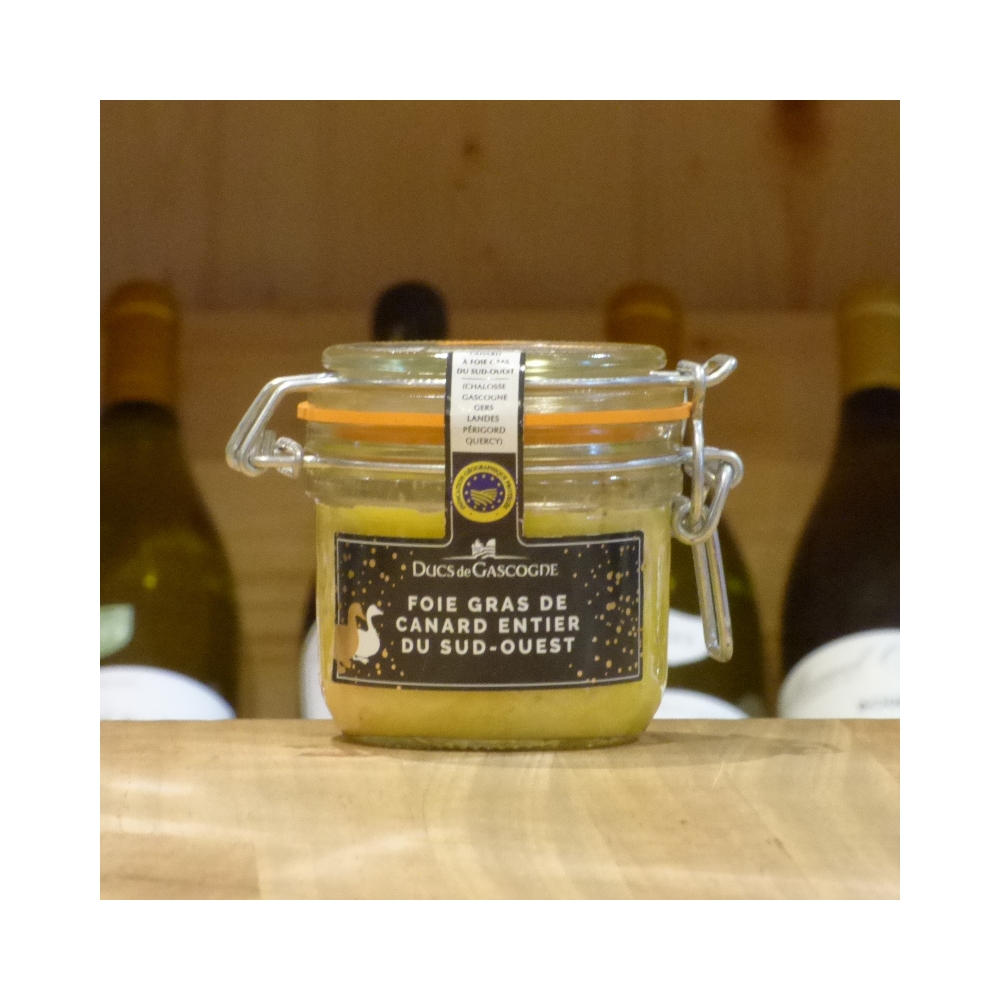 Foie gras de canard entier du Sud-Ouest Ducs de Gascogne 180 g.